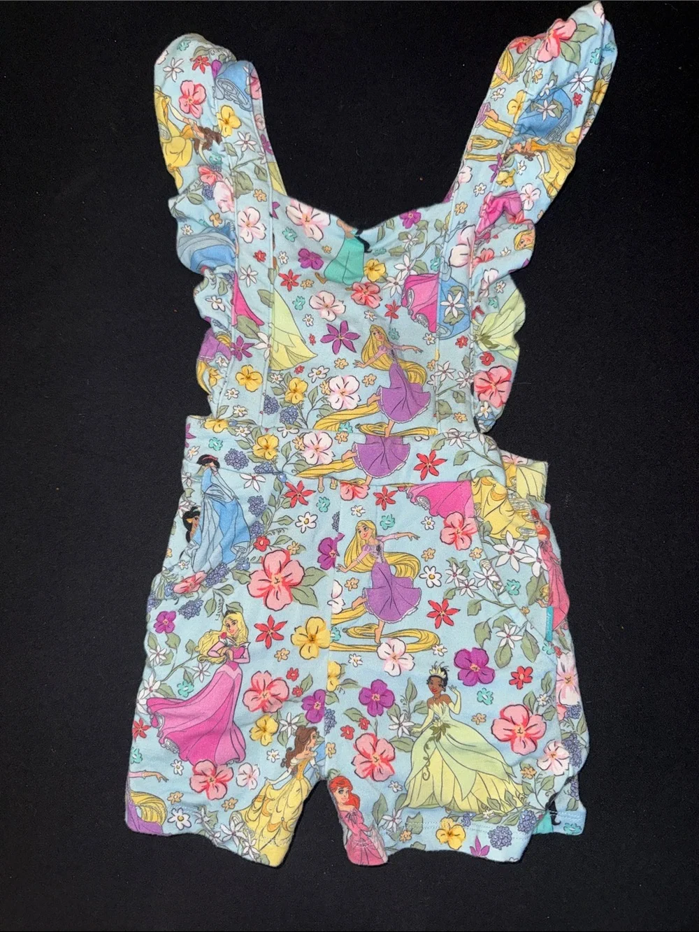 Posh Peanut Disney Princess Floral Overalls